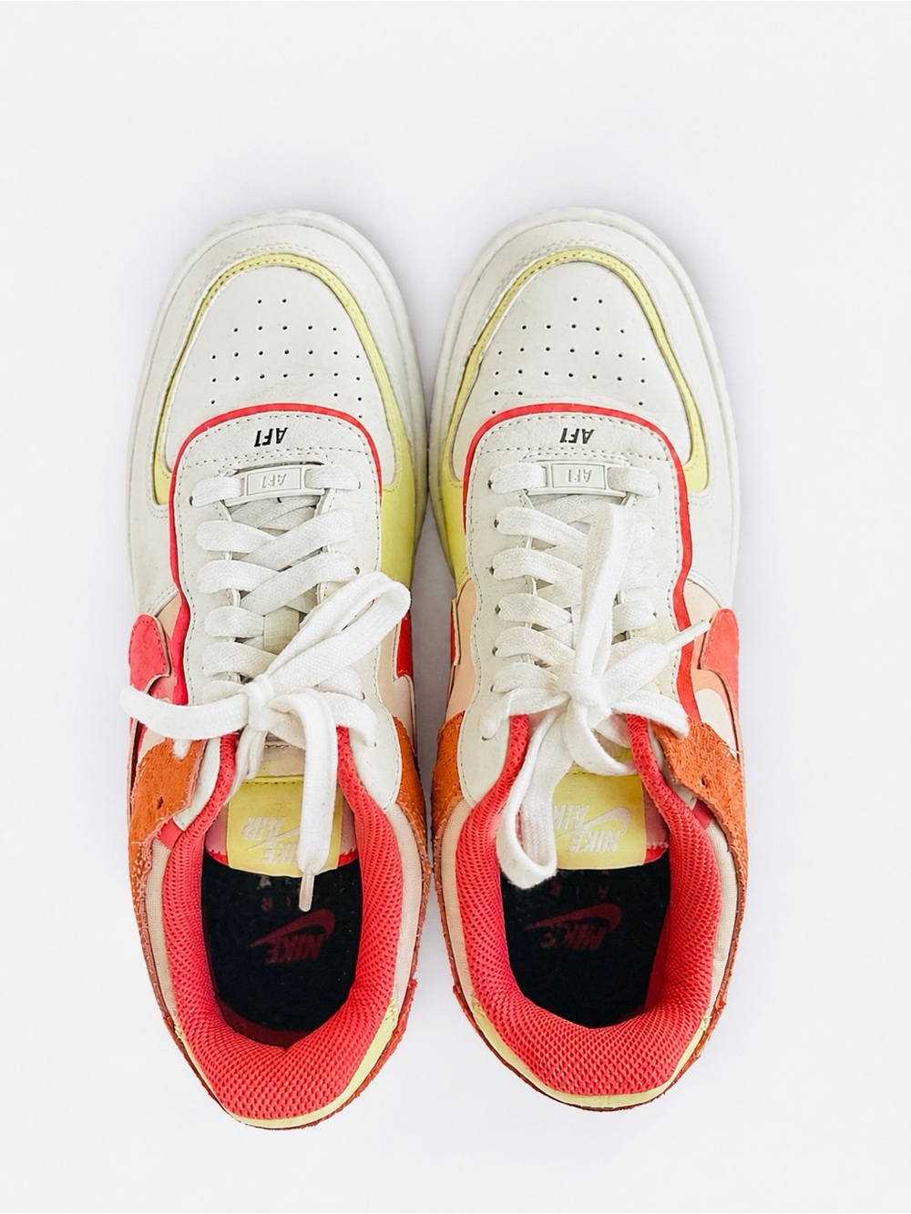 Nike Air Force 1 Shadow White Magic Ember Lime Women’s 9.5 CI0919-110 - Picture 4 of 11